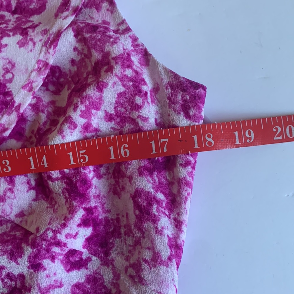 Ann Taylor Fuscia Floral Sleeveless Dress Size 12 - Picture 10 of 11